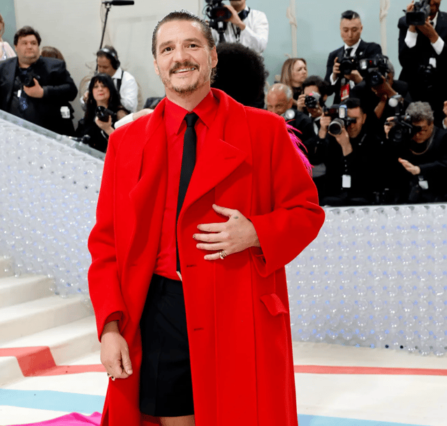 The Last of Us and The Mandalorian star Pedro Pascal wowed New York with this red number - Credit: Getty