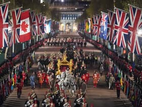 A night time rehearsal in central London for the coronation of King Charles III (Photo: James Manning/PA Wire)