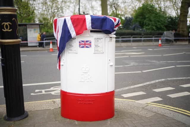 A post box in Westminster London decorated to mark King Charles III coronation (Photo: Yui Mok/PA Wire)