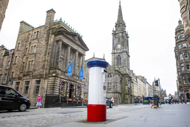 The Royal Mail post box on the Royal Mile in Edinburgh to celebrate King Charles III coronation (Photo: Katielee Arrowsmith/Royal Mail/PA Wire)