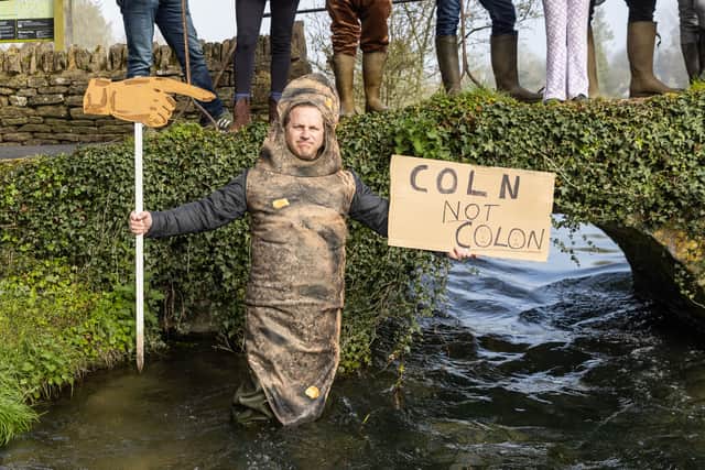 Residents of several different villages along the Coln Valley protested against the discharge of sewage dressed in poo-related costumes. (Photo: Oliver Blackwell Photography) 