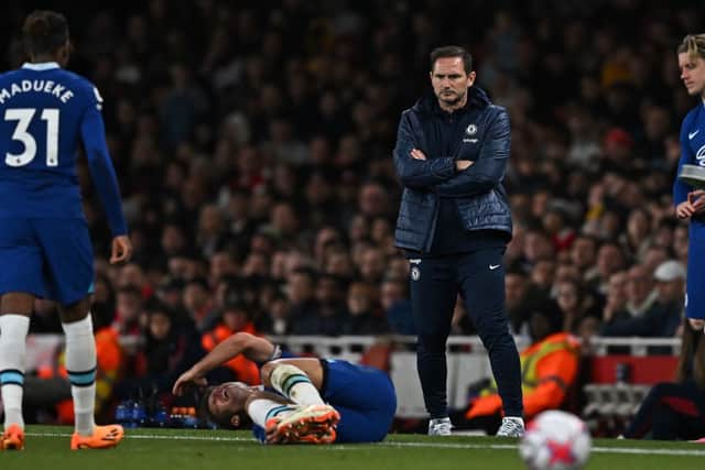 Frank Lampard looks on as Chelsea lose 3-1 to Arsenal