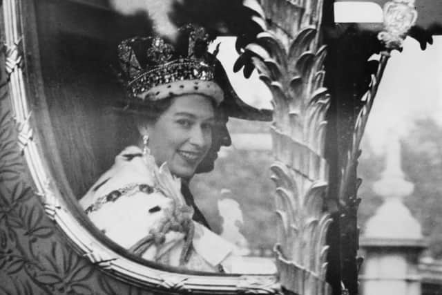 Her Majesty the late Queen Elizabeth II on the day of her coronation in 1953 - Credit: Getty