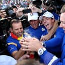 2014 Ryder Cup winners Sergio Gracia, Lee Westwood, Rory McIlroy and Ian Poulter