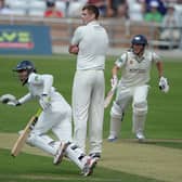 Ballance and Rafiq batting together at Yorkshire in August 2013