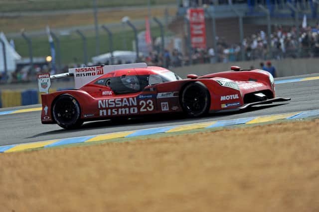 Jann Mardenborough drives his Nissan GT-R LM Nismo at Le Mans 24 Hour race