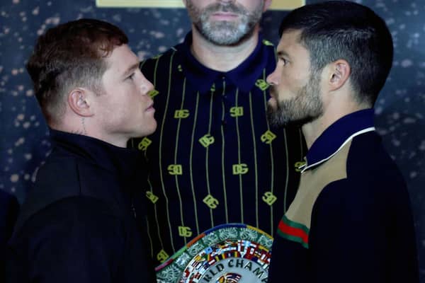 Canelo (L) will fight Ryder this weekend in Mexico