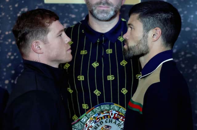 Canelo (L) will fight Ryder this weekend in Mexico