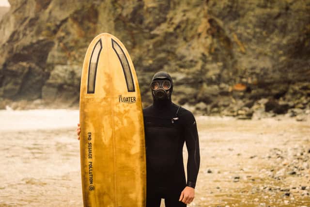 Surfers Against Sewage makes surfboard using raw waste as ‘middle finger to polluters’. (Photo: Surfers Against Sewage) 