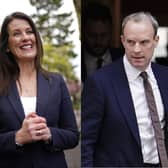 The Liberal Democrats have made key gains in Tory MP Dominic Raab’s constituency in this year’s local elections. Left - Monica Harding, Lib Dem, Prospective Parliamentary Candidate for Esher & Walton / Right - Dominic Raab, Tory MP for Esher and Walton. Credit: Getty Images