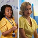 Quinta Brunson as Janine Teagues in Abbott Elementary; Lili Reinhart as Betty Cooper in Riverdale; Matt Smith as Daemon Targaryen in House of the Dragon (Credit: ABC; WB; HBO)