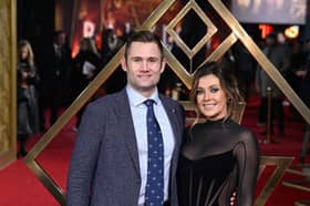 Scott Ratcliff and Kym Marsh attend the UK Premiere of Paramount Pictures' "Babylon" at BFI IMAX Waterloo on January 12, 2023 in London, England. (Photo by Jeff Spicer/Getty Images for Paramount Pictures)