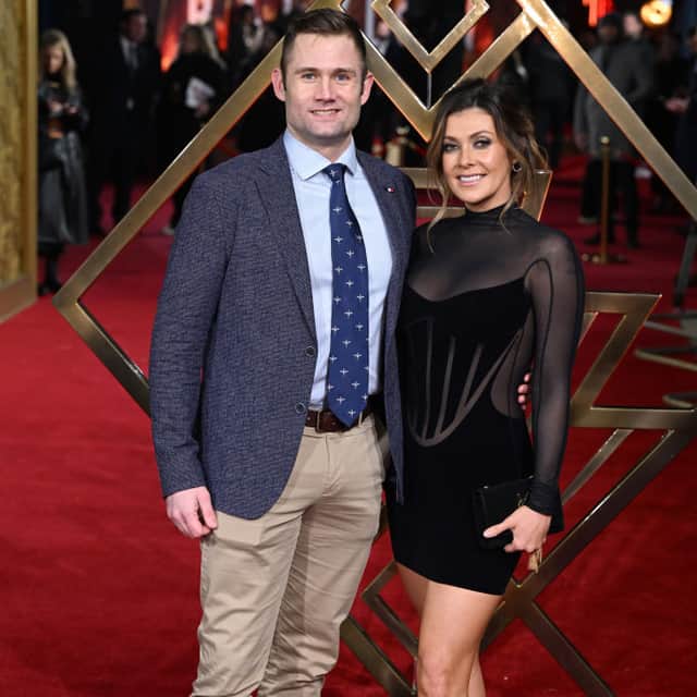 Scott Ratcliff and Kym Marsh attend the UK Premiere of Paramount Pictures' "Babylon" at BFI IMAX Waterloo on January 12, 2023 in London, England. (Photo by Jeff Spicer/Getty Images for Paramount Pictures)