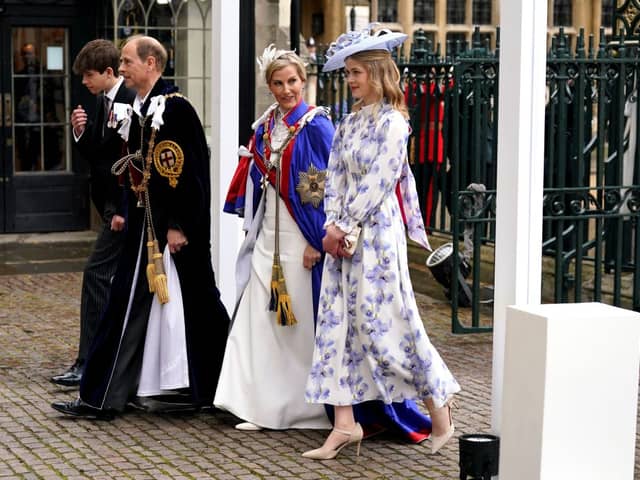 Lady Louise Windsor arrived at Westminster Abbey with brother James Viscount Severn (Pic:Getty)