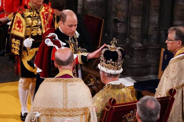 The Prince of Wales is the only blood prince to pay homage during the coronation service. Picture: Getty Images