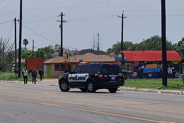 Police work at the scene after a driver crashed into several people in Brownsville, Texas. Picture: MOISES AVILA/AFP via Getty Images