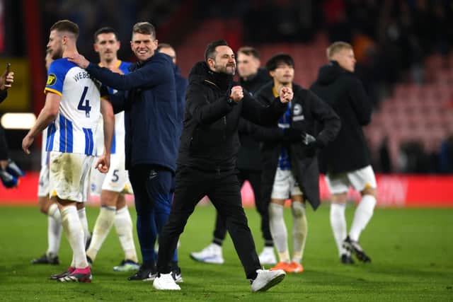 Roberto De Zerbi has enjoyed a successful first season with Brighton. (Getty Images)