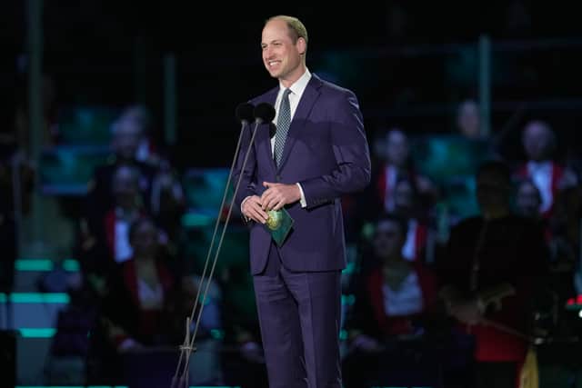 Prince William's emotional tribute to King Charles at the coronation concert at Windsor Castle also included a heartbreaking nod to Queen Elizabeth II - Credit: Getty