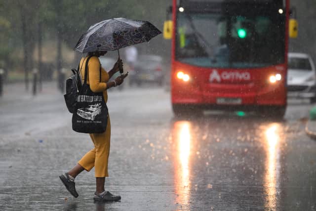 Thunder and rain warning as Met Office issues flood alerts across UK. (Photo: Getty Images) 