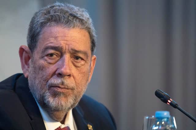 Prime Minister of Saint Vincent and the Grenadines Ralph Gonsalves speaks as new President of the CELAC after the VII Community of Latin American and Caribbean States Summit (CELAC) on January 24, 2023 in Buenos Aires, Argentina. (Photo by Getty Images/Getty Images)