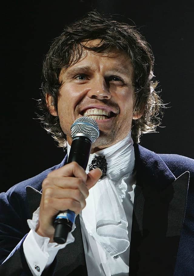 Singer Jason Orange of Take That performs onstage as part of the band's Ultimate Tour 2006 at Manchester Arena on May 4, 2006 in Manchester, England.  (Photo by Christopher Furlong/Getty Images)