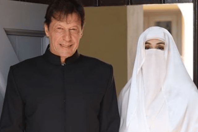 Imran Khan and his third wife, Bushra Maneka (also known as Bushra Bibi) (Credit: The Time)