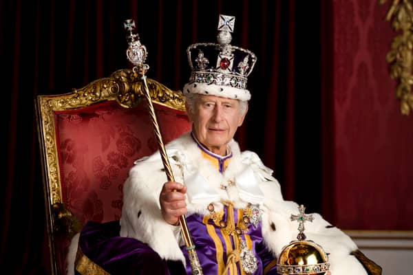 The official coronation portrait of King Charles III. Credit: Hugo Burnand/Royal Household 2023.