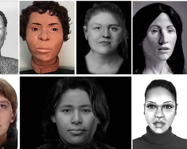 Facial reconstructions and renderings of some of the 22 women, whose bodies were found in Belgium, Germany, and the Netherlands, who Interpol seek to identify (Photos: Interpol) 