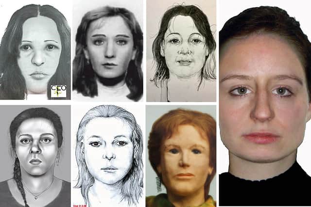Facial reconstructions and renderings of some of the 22 women, whose bodies were found in France, Belgium, Germany, and the Netherlands, who Interpol seek to identify (Photos: Interpol) 