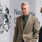 Actor Stephen Tompkinson (left) leaves Newcastle Crown Court after he was found not guilty of inflicting grievous bodily harm by punching a drunk man who was making noise outside his house. (Photo: Owen Humphreys/PA Wire)
