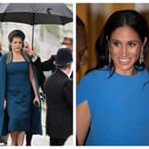 Did Penny Mordaunt take her style inspiration for her coronation outfit from Meghan Markle who is also a fan of Safiyaa? Photographs by Getty