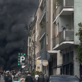 Explosion in Milan. Picture: SWNS