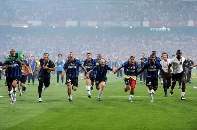 Inter celebrate Champions League glory in 2010. (Getty Images)