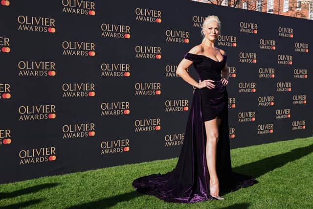 LONDON, ENGLAND - APRIL 02:  Hannah Waddingham attends The Olivier Awards 2023 at the Royal Albert Hall on April 02, 2023 in London, England. (Photo by Jeff Spicer/Getty Images for SOLT)