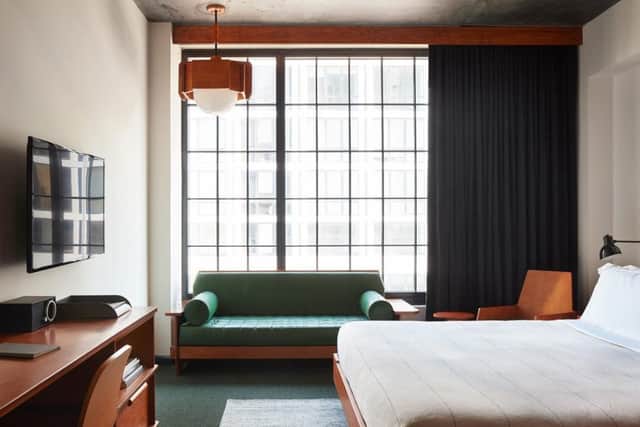 Ace Hotel Brooklyn: the lobby thrums at night, but the bedrooms are blessedly still and capacious 