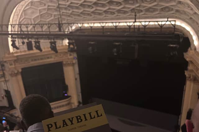 A clear line of sight from the gods at the Hudson Theatre