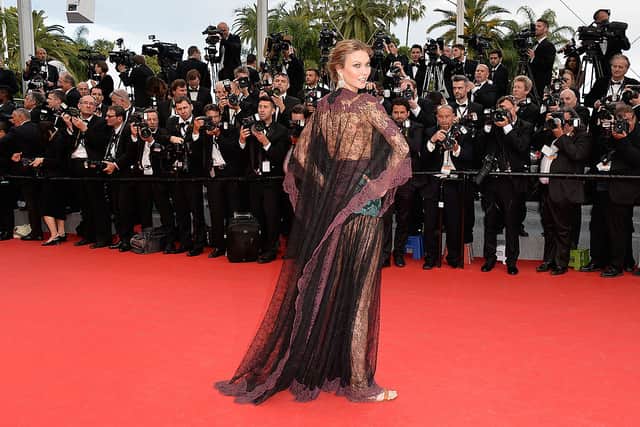 Karlie Kloss chose a less than flattering gown for Cannes. Photograph by Getty
