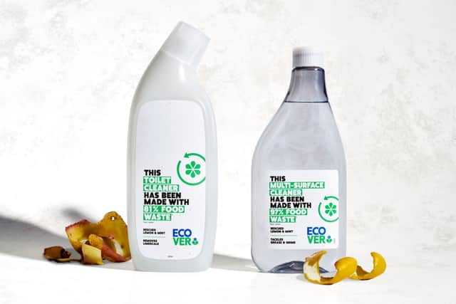 Ecover unveils two cleaning products made out of food waste. (Photo: Ecover) 