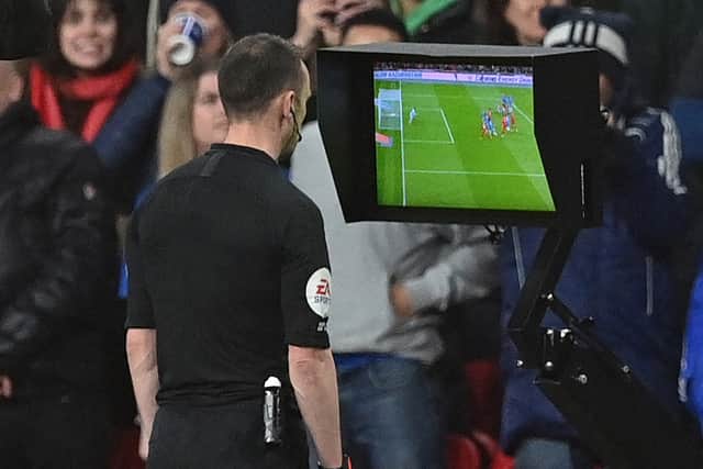 VAR will be used for the play-off finals at Wembley. Picture: AFP via Getty Images