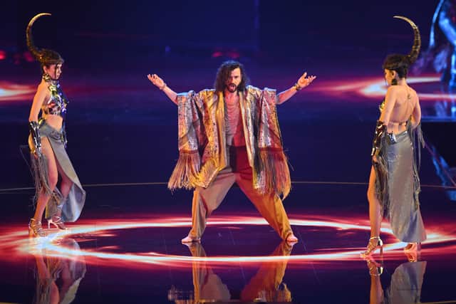 Pasha Parfeni at a Eurovision sem-final dress rehearsal