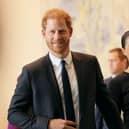 NEW YORK, NEW YORK - JULY 18:  Prince Harry, Duke of Sussex and Meghan, Duchess of Sussex arrive at the United Nations Headquarters on July 18, 2022 in New York City. Prince Harry, Duke of Sussex is the keynote speaker during the United Nations General assembly to mark the observance of Nelson Mandela International Day where the 2020 U.N. Nelson Mandela Prize will be awarded to Mrs. Marianna Vardinogiannis of Greece and Dr. Morissanda KouyatÃ© of Guinea.  (Photo by Michael M. Santiago/Getty Images)