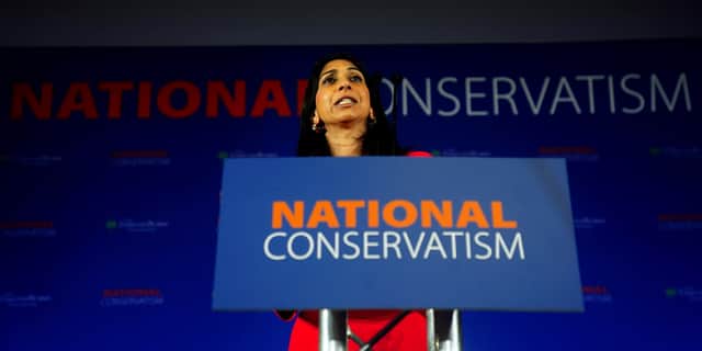 Suella Braverman said the UK should train its own HGV drivers and fruit pickers to help bring down immigration
