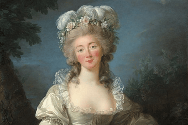 A portrait of Madame du Barry by artist Élisabeth Louise Vigée Le Brun from 1782 (Credit: Wikimedia Commons)