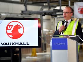 Stellantis managing director Paul Willcox at the group's factory in Ellesmere Port, England. (Photo by Anthony Devlin/Getty Images for Vauxhall)