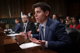 Samuel Altman, CEO of OpenAI, testifies before the Senate Judiciary Subcommittee on Privacy, Technology, and the Law May 16, 2023 in Washington, DC. The committee held an oversight hearing to examine A.I., focusing on rules for artificial intelligence. (Photo by Win McNamee/Getty Images)