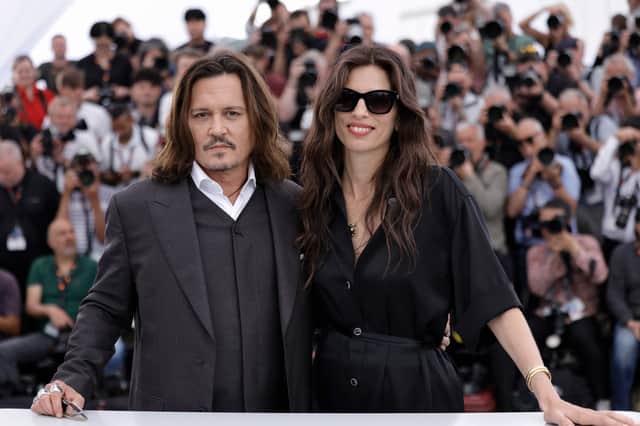 Johnny Depp and Maïwenn attend the Jeanne du Barry photocall at the 2023 Cannes film festival (Photo: John Phillips/Getty Images)