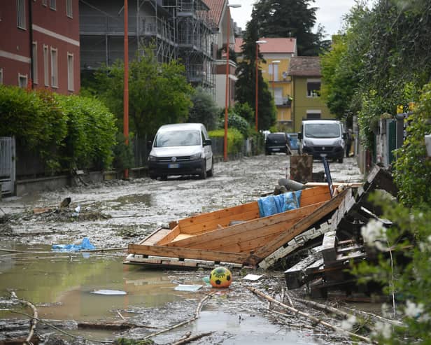 Flooding in Italy has left a path of destruction in the central region of the country. (Credit: Getty Images)