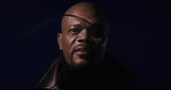 Nick Fury introduces the Avengers Initiative in the MCU's first post-credits scene