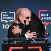 Salman Rushdie and Ayad Akhtar appear on stage at the 2023 PEN America Literary Gala. Picture: Bryan Bedder/Getty Images for PEN America