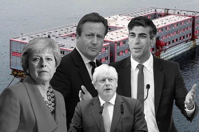 David Cameron, Theresa May and Boris Johnson all failed to hit their self-imposed immigration targets - with Rishi Sunak reluctant to put a figure on his own 